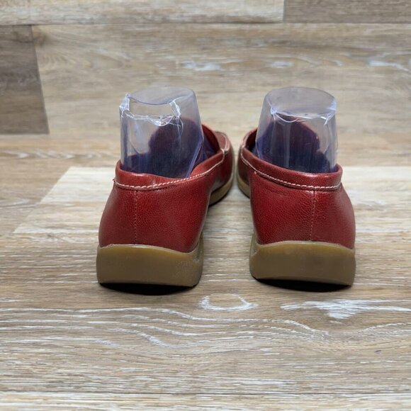 Banana Republic Red Leather Square Toe Loafer Women's See Pictures for Sizing - Picture 3 of 7